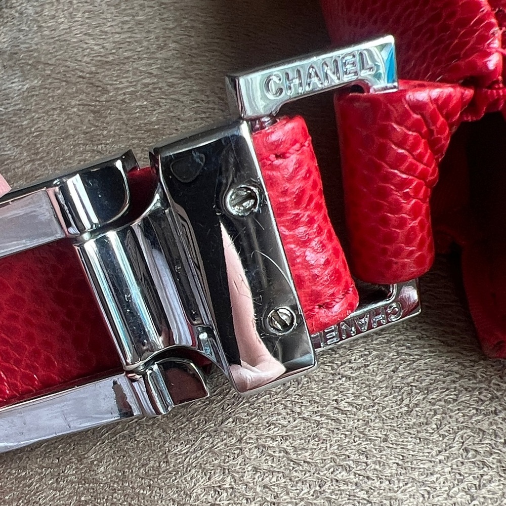 Chanel Red Quilted vintage shoulder bag - Picture 3 of 10